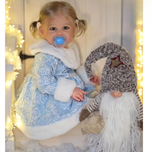 Cute Girl 30in Reborn Doll Toddler Cloth Body Rooted Hair Handmade Birthday Gift - Picture 4 of 4
