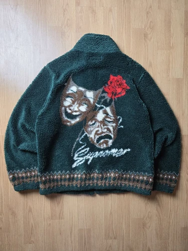 Veste polaire Supreme Drama Mask, taille M, vert, IMMACULÉ