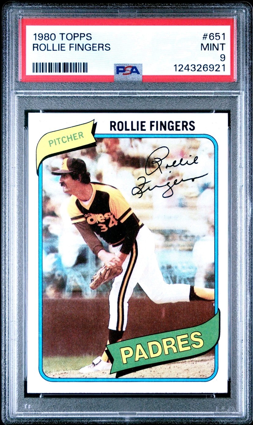 1980 TOPPS #651 ROLLIE FINGERS PSA 9 PADRES HOF