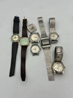 AS-IS Vintage Watch Lot 7pc Timex Quartz Omni Stainless Alarm Parts Repair