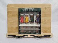 Vintage Set Of 4 Boston Warehouse Golf Spreaders Cheese Serving Knives With Box