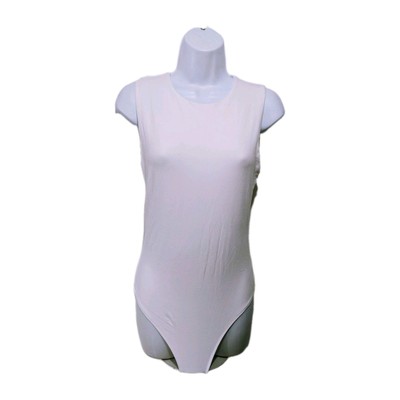 Abercrombie &Fitch Soft A&F Sleeveless Bodysuit White Womens M 90s Y2K Gr  #180L