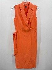 Pre-Owned Ann Taylor Orange Size XS Shift Midi Sleeveless Dress