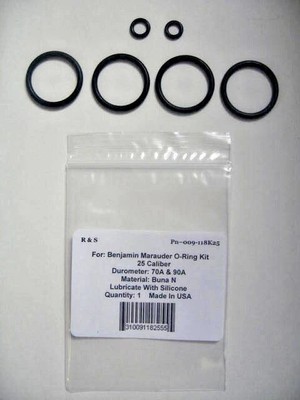Benjamin Marauder O ring Seal Kit .25 / R&S 009-118K25 / Buna N Material