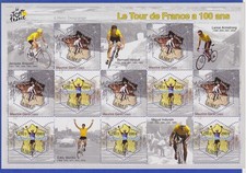 France 2003 100 Years Tour de France Mini Sheet Mi. No. 3724-25 **
