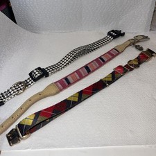 Dog Collars Set Of 3 For Size Small To Medium Adjustable 12  -20  Never Used