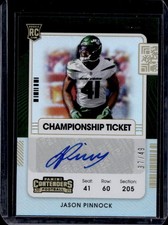 2021 Panini Contenders Jason Pinnock RC Championship Ticket Auto Rookie #/49
