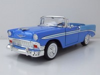 Chevrolet Bel Air Convertible 1956 Blau Metallic Hellblau 1:18 Lucky Die Cast