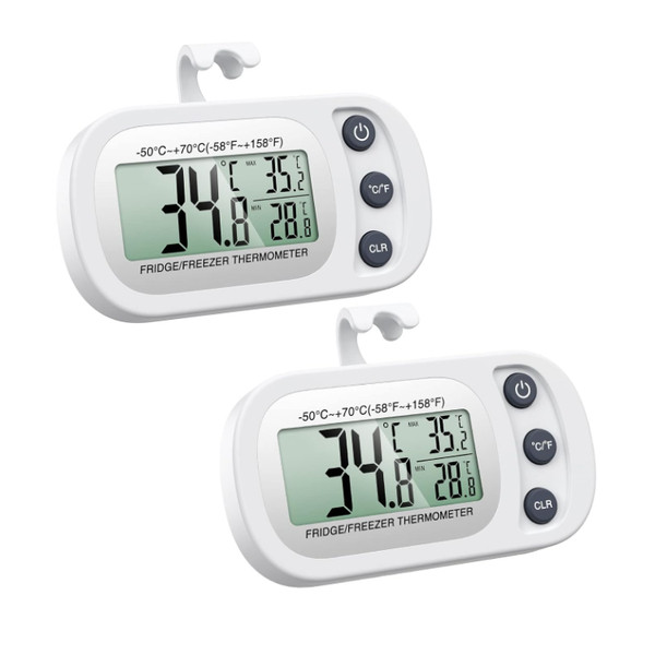 Oria KüHlschrank Thermometer 2 StüCk Digital Gefrierschrank Thermometer Haken-image