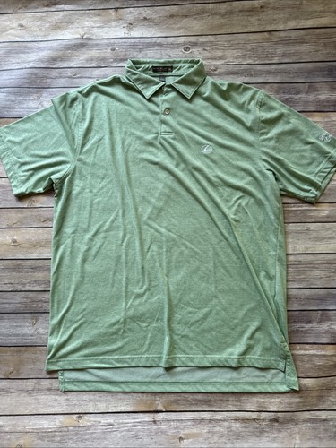 Peter Millar Sommer Komfort Herren Poloshirt Large Grün Lexus Auto Logo