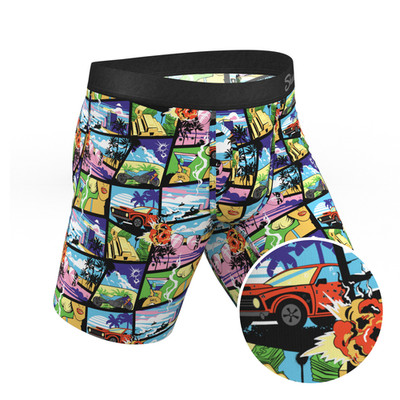 Shinesty ''The Gas Pedal'' Pop Art Long Leg Ball Hammock  Pouch Underwear with Fly