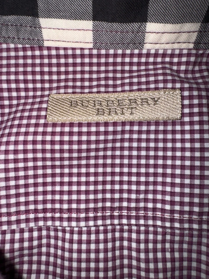 Burberry Button Up Dress Shirt Men’s Size Large Foto 2 de 4