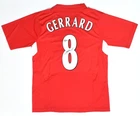 Steven Gerrard Autographed Liverpool Home Soccer Jersey #8 - Beckett Holo *M
