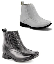 Little Boys Infants Toddlers I-322 Ankle High Party Dress Boots Side Zip Ankle