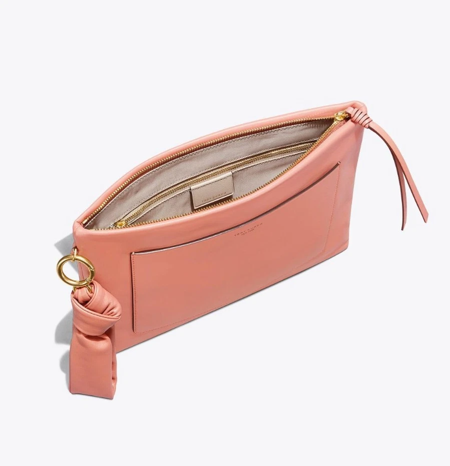 Bolso sin asas para mujer TORY BURCH Beau de cuero Tramonto 51117 Foto 3 de 4