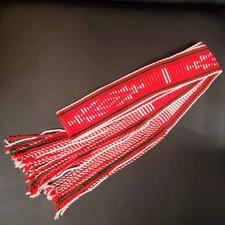 Navajo Sash Belt with Fringes-Handwoven Ceremonial belt  7 1/2ft long  4 in wide