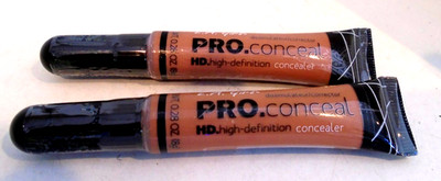 L.A. Girl Pro Conceal HD Concealer WARM SAND & ALMOND .28 Oz SET Sealed