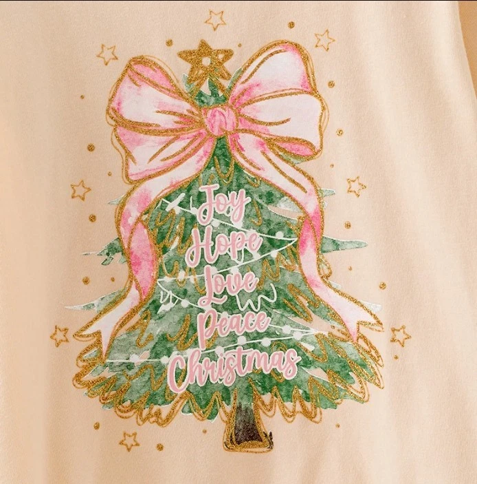 NEW Boutique Christmas Tree Pink Tulle Tutu Skirt Girls Christmas Outfit - Image 2 of 4