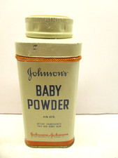 Johnson's Baby Powder Tin Johnson  Johnson Home Office Cabin Vintage Hospital