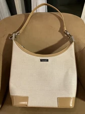 Kate Spade leather/linen handbag