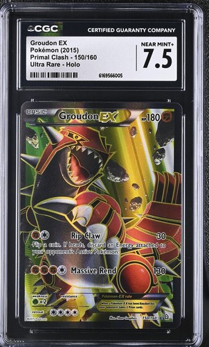 Groudon-EX graded CGC 7.5 for sale on eBay