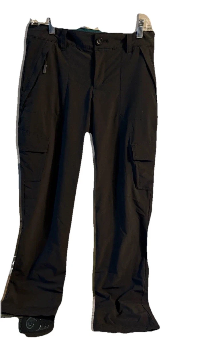 Eddie Bauer Pants Black Fleece Cargo Lined Softshell Hiking Trail Gorpcore W8 32