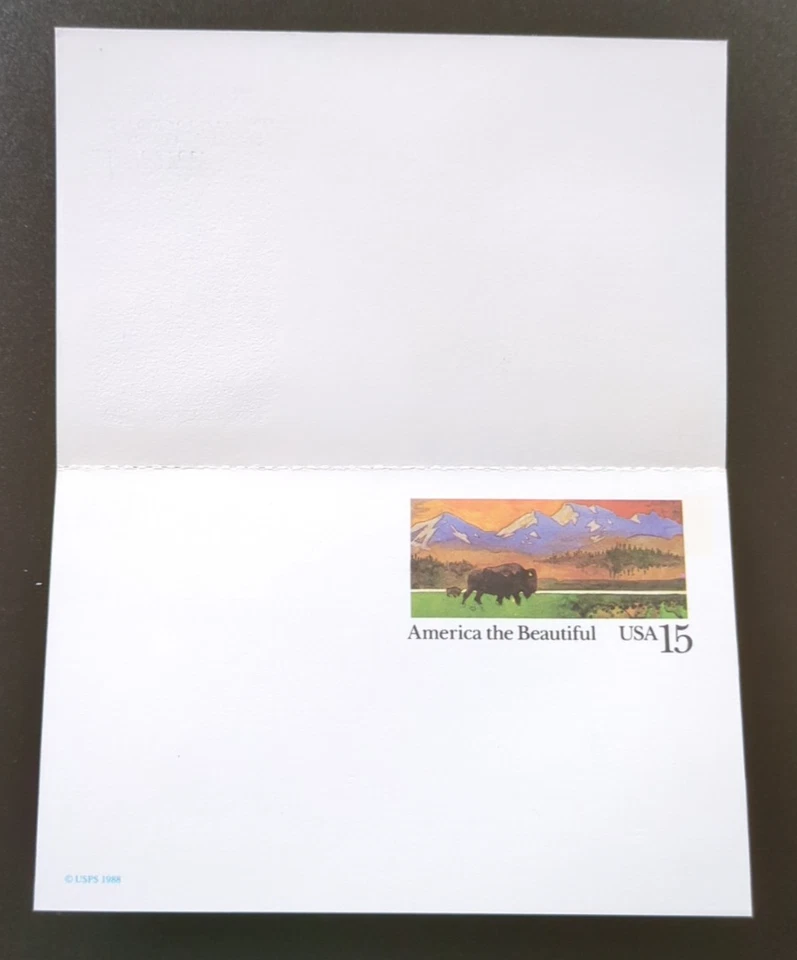 15 c  America the Beautiful, Postal Card # UY39 1988 FDC Artcraft - Image 3 of 3