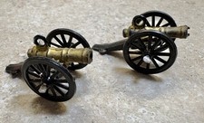 Pair Of Miniature Diecast Toy Cannons - Unbranded