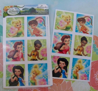 HALLMARK NIP Disney Fairy Stickers 4 Sheets 24 Stickers Tinkerbell & More Party Favors