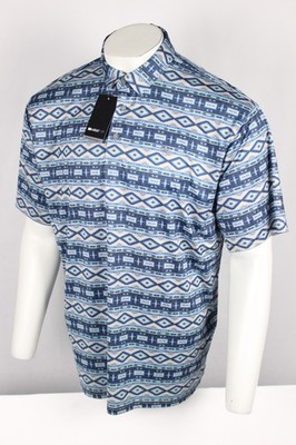 Ariat Men's Charger 2.0 Printed Polo Short Sleeve Shirt Blue Southwest 10054909