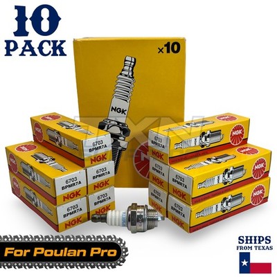 10 Pack NGK Spark Plug - For Poulan Pro Micro Super 25 Deluxe Chainsaw