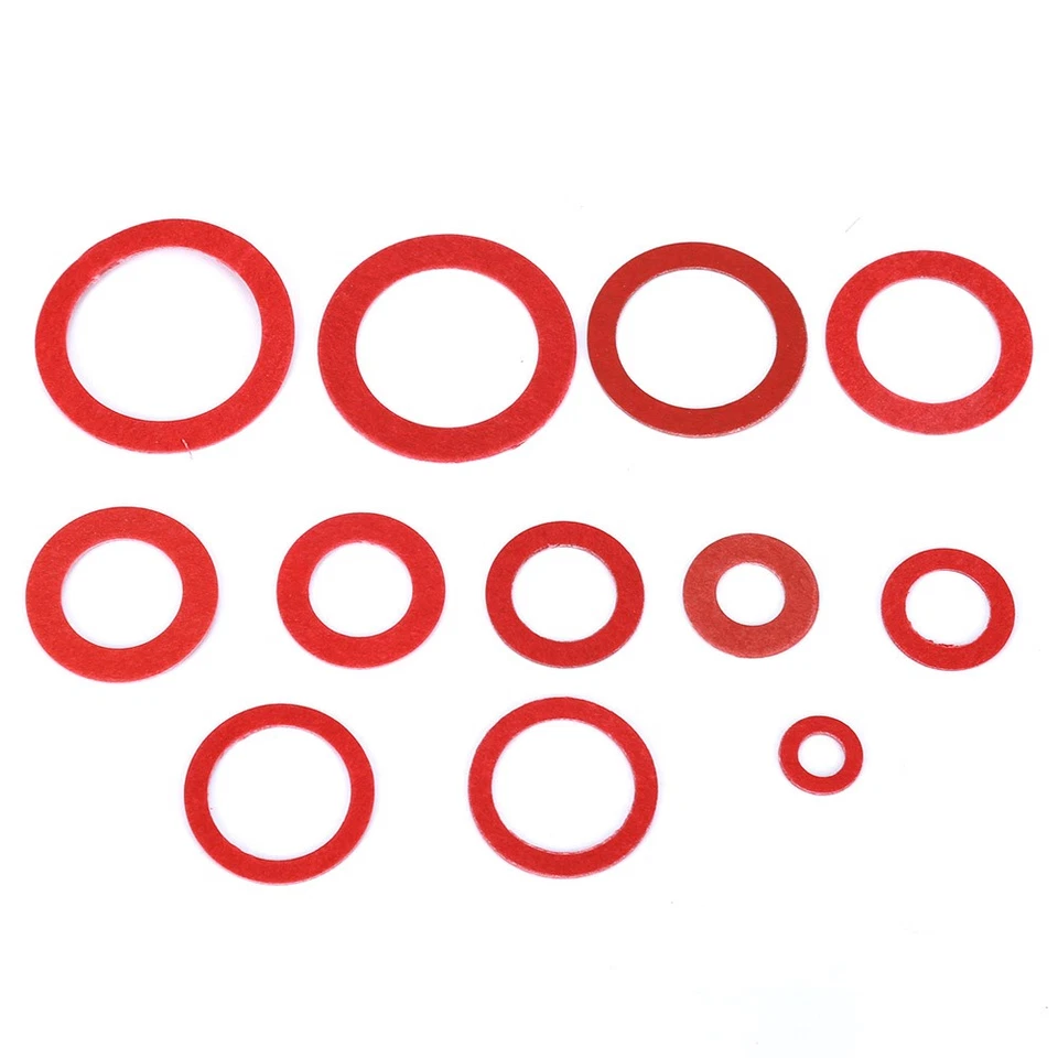 600pcs Red Vulcanised Fibre Washer Gasket Round Insulation Paper Red Steel New - Image 3 of 4
