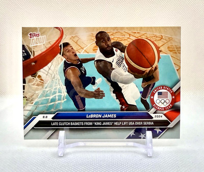 LEBRON JAMES SENDS USA TO GOLD MEDAL - 2024 Topps Now Olympics #24 LA Lakers