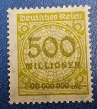 Stamp Germany Deutsches Reich 500 Millionen Mark 1923 Mi. Nr. 324 P [🇩🇪35834]