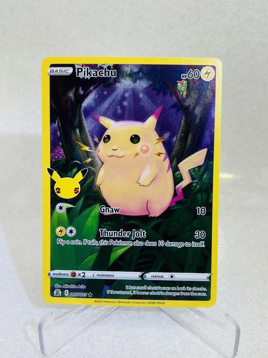 PIKACHU 005/025 Full Art Holo Rare Celebrations 25th PIKACHU 005/025 Full Art Holo Rare Celebrations 25th