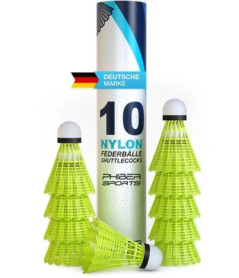 PHIBER-SPORTS Federbälle Badminton Bälle - Perfekte Spieleigenschaften