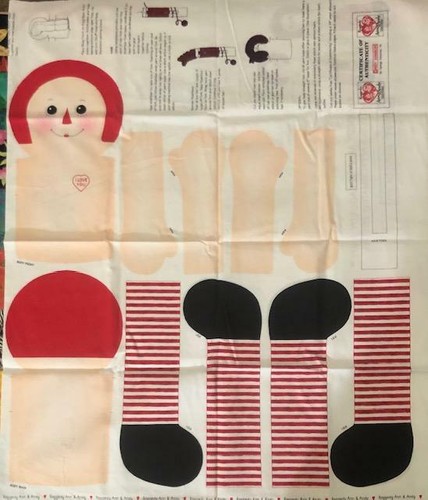 Daisy Kingdom Raggedy Ann & Andy Dolls Fabric Sewing Panel Cut and Sew 25" inch - Picture 3 of 9
