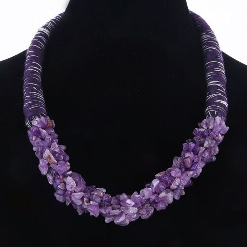 45cm Natural Stone Coral Necklace - Women Crystal Fashion Decoration Necklace - Picture 1 of 19