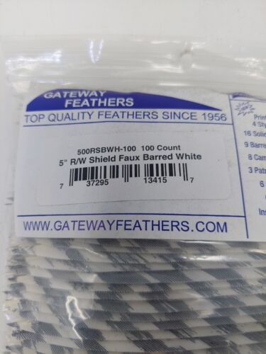 100 Stück Gateway Federn 5 Zoll rechter Flügel: Schild Kunstgitter weiß 500RSBWH-100 - Bild 2 von 3