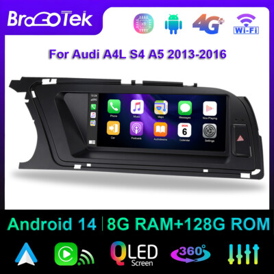 8.8'' Android 14 128GB Autoradio GPS Navi IPS Stereo CarPlay für Audi A4 B8 LHD