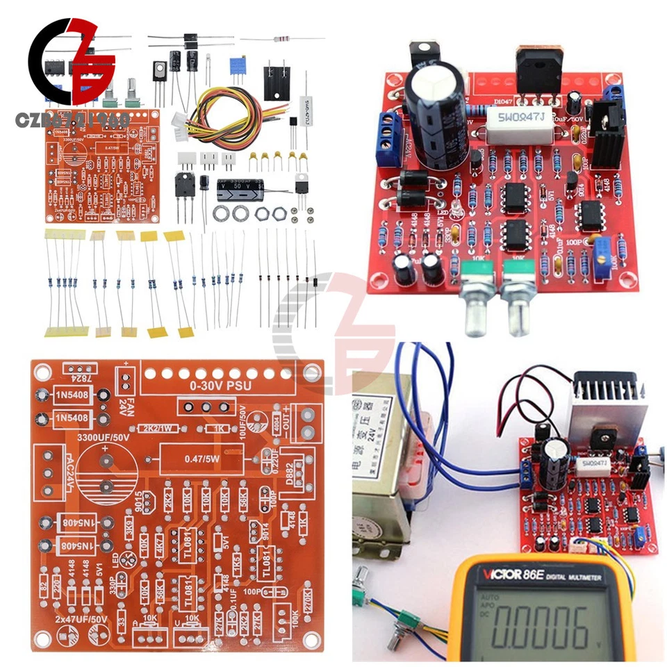 0-30V 2mA-3A Adjustable DC Regulated Power Supply DIY Kit Short with Protection - Image 2 of 4