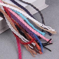 5M Woven Faux Suede Cord Braided Rope Material Craft for Bracelet Necklace DIY