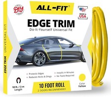 All-fit Car Door Edge Protector Guard From Scratches Dings U-shaped Yellow