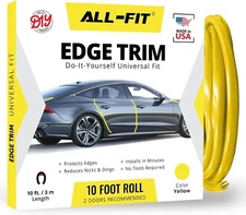 ALL-FIT Car Door Edge Protector Guard from Scratches & Dings U-Shaped (YELLOW)