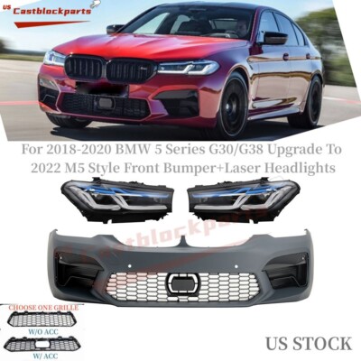 For 18-20 BMW 5 Series G30 G31 Upgrade To M5 Style Front Bumper +