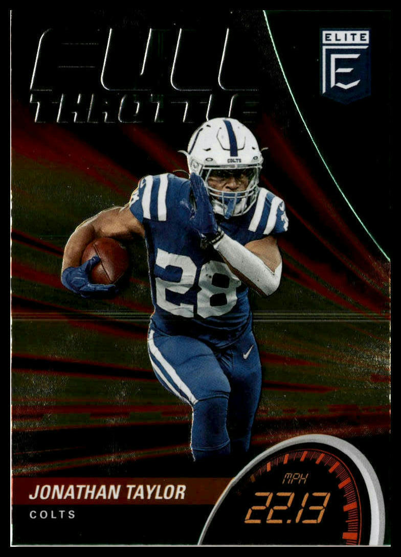 2022 Donruss Elite #FT1 Jonathan Taylor Full Throttle Green