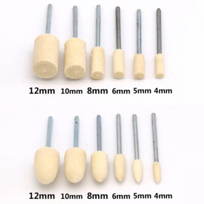 88-Piece Wool Felt Polishing Buffing Set – Conical Points, Wheels, And Mandrel Kit For Rotary Tools, 1/8 Inch Shank, For Jewelry, Metal, Glass, And Wood