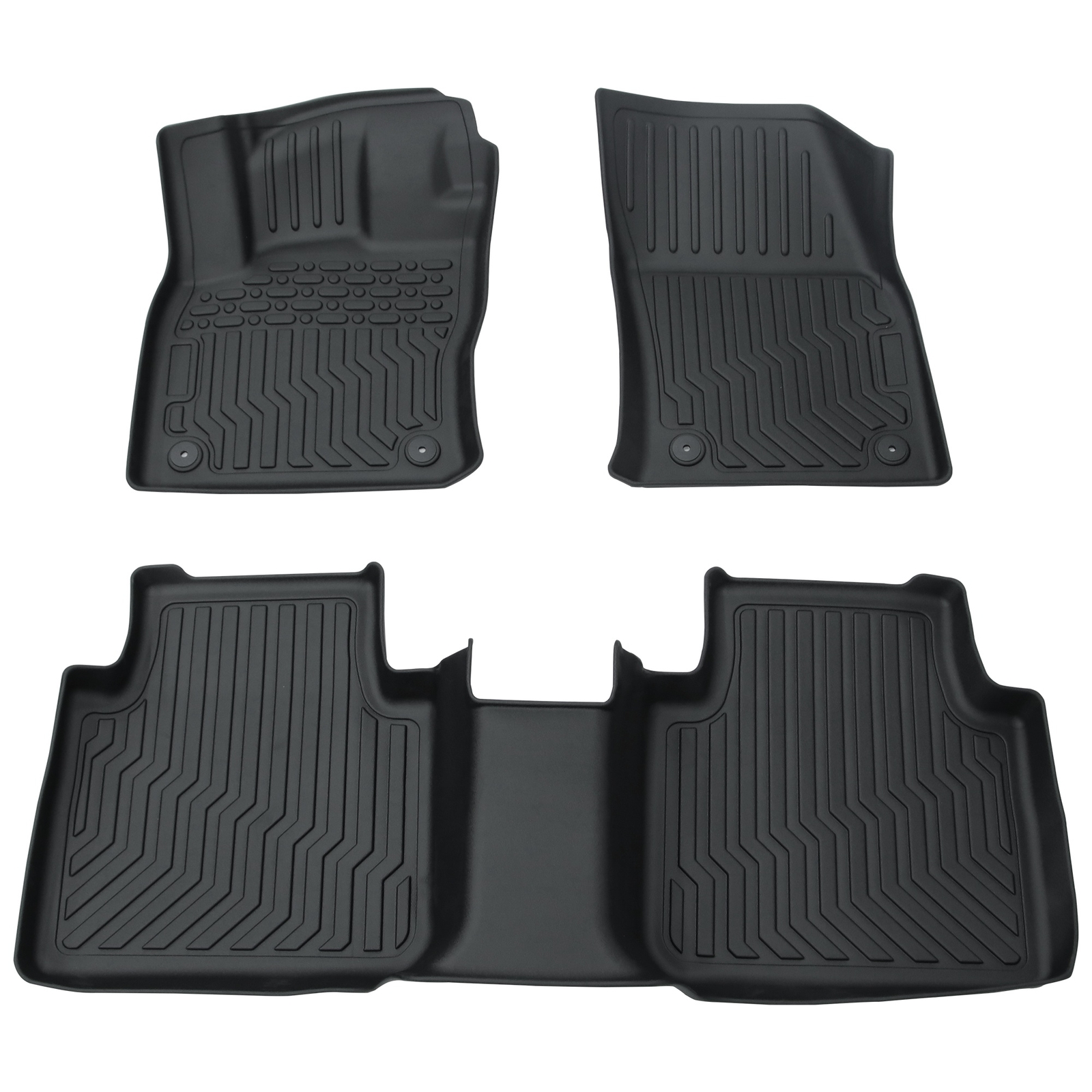 Floor Mats 2 Row Liner Black for 2018-23 Volkswagen Tiguan