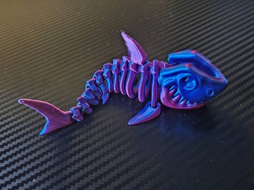 3D Printed Shark Skeleton Flexi Skeleton Shark Flexi Factory Official Shark Toy - Picture 2 of 5