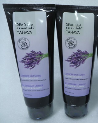 AHAVA DEAD SEA LAVENDER SALT SCRUB 7.5 OZ ( Lot of 2)